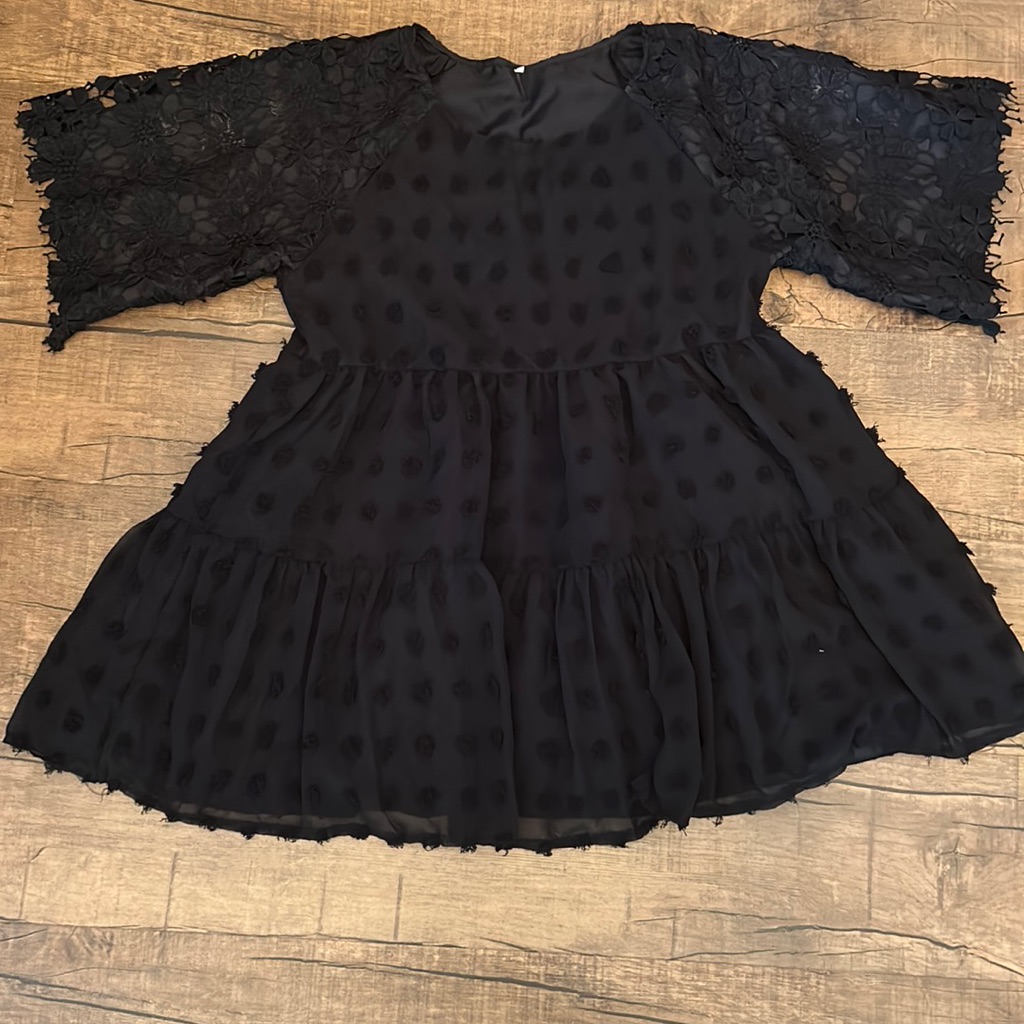 Brand New Black Swiss Sot Fashion Top